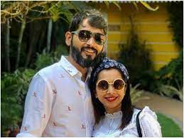 Shreya Bugde with her husband