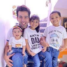 Jay Bhanushali with his children